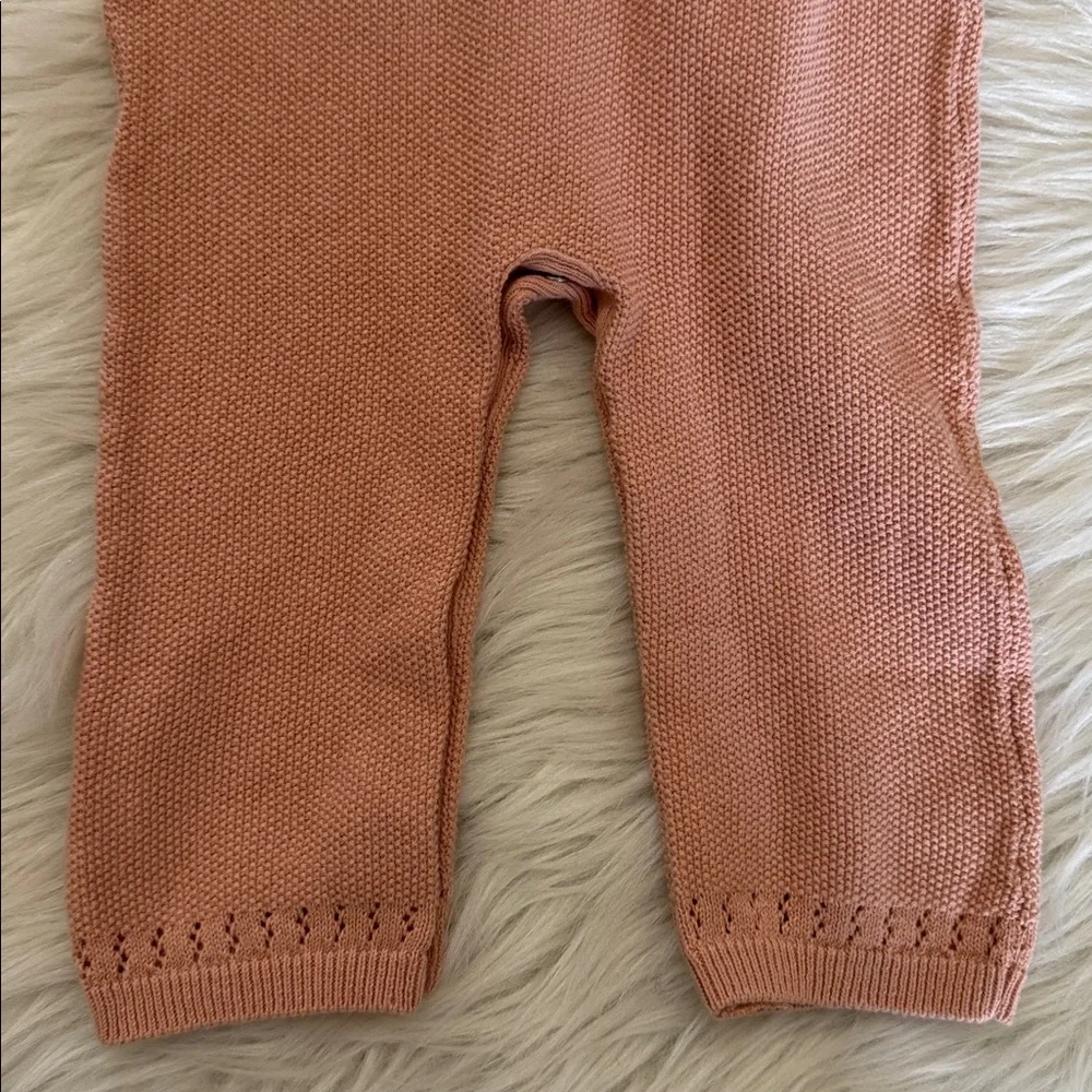 Janie & Jack Baby Ruffle Collar One-Piece Peach Pink Color Size 6-12 Months